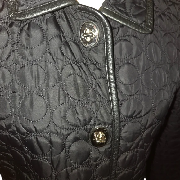 Coach Quilted Monogram "C" Jacket Sz Small - Picture 3 of 8